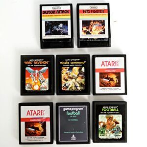 Lot of 8 Atari 2600 Video Game Cartridges, Tested & Working